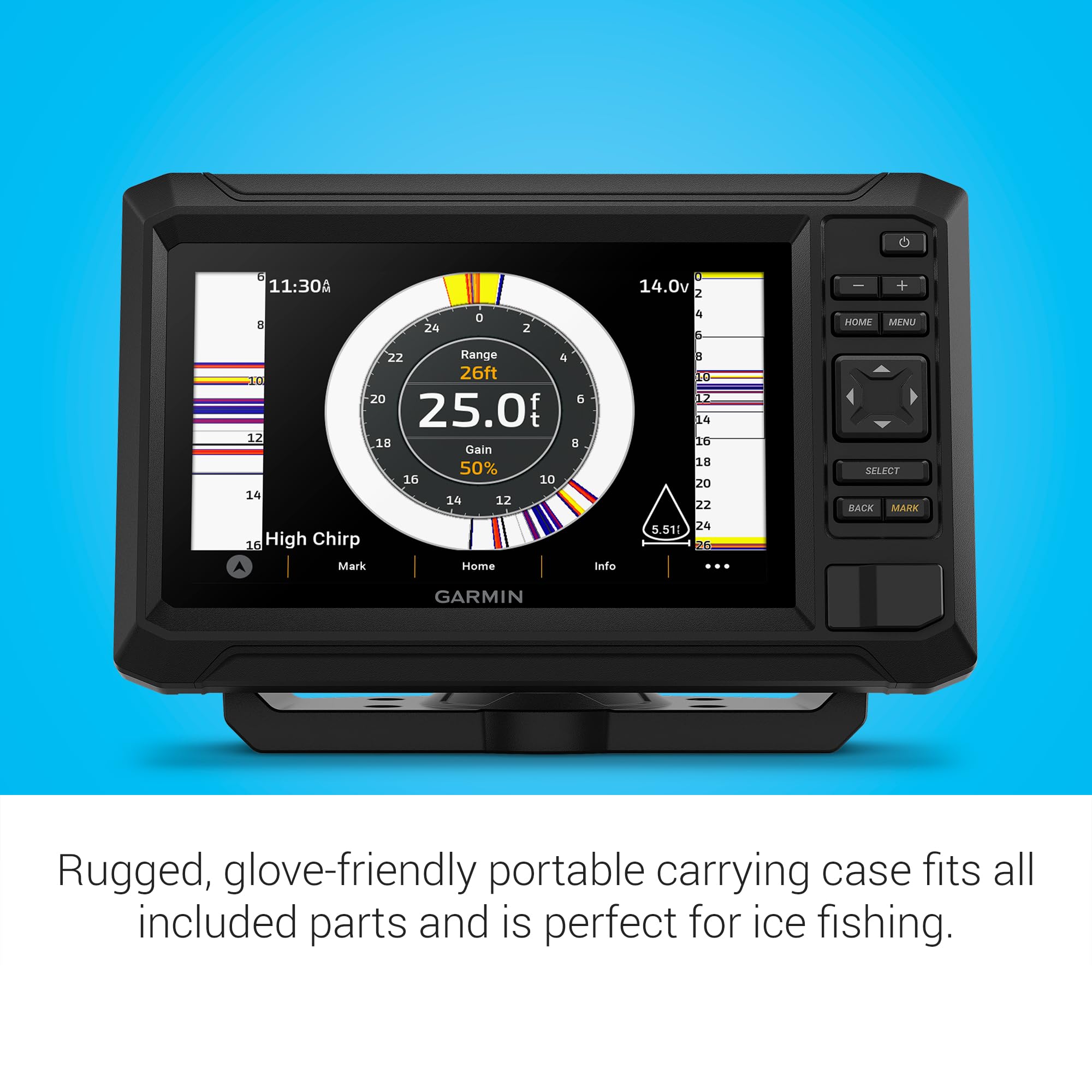 Amazon.com: Garmin ECHOMAP UHD2 73sv Ice Fishing Bundle with